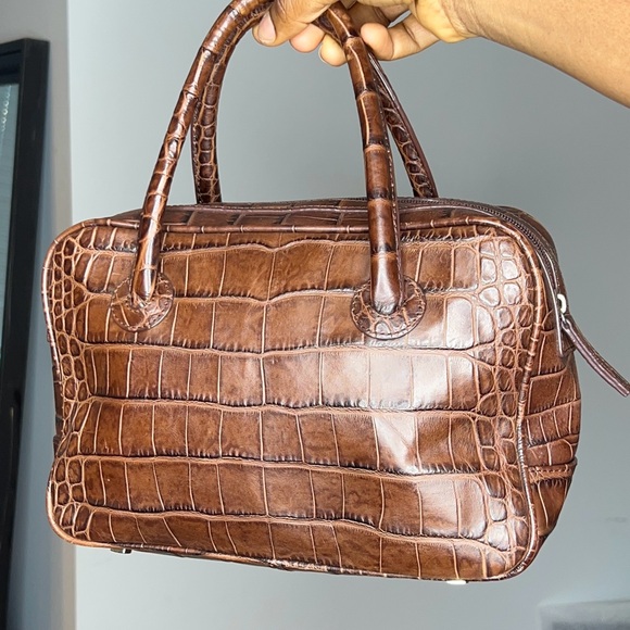 Brown Croc bag - Picture 4 of 5